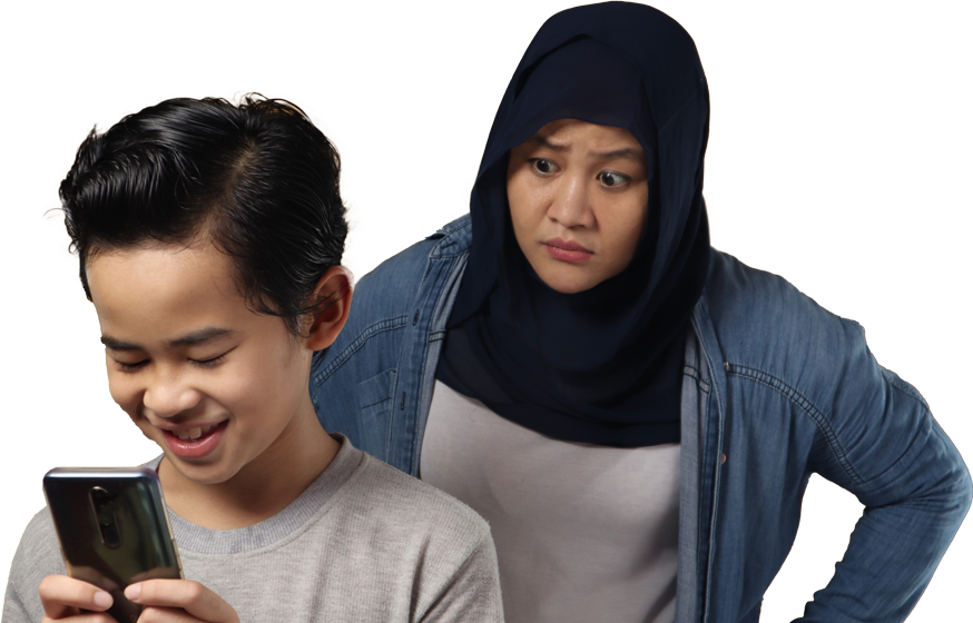 Parent with children