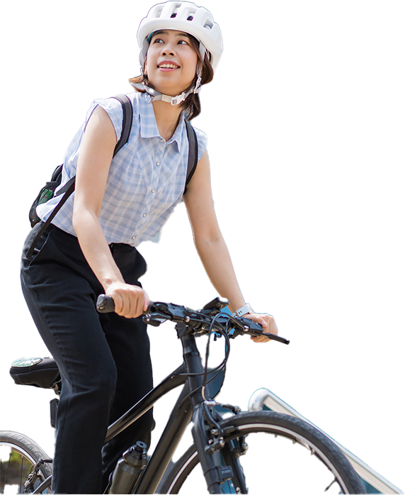 Girl on bike